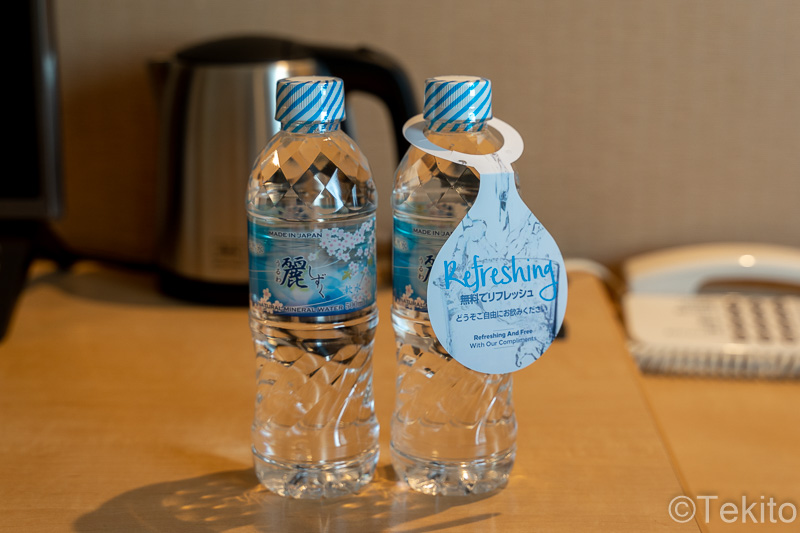 ヒルトン・オナーズ特典の無料ボトルウォーター