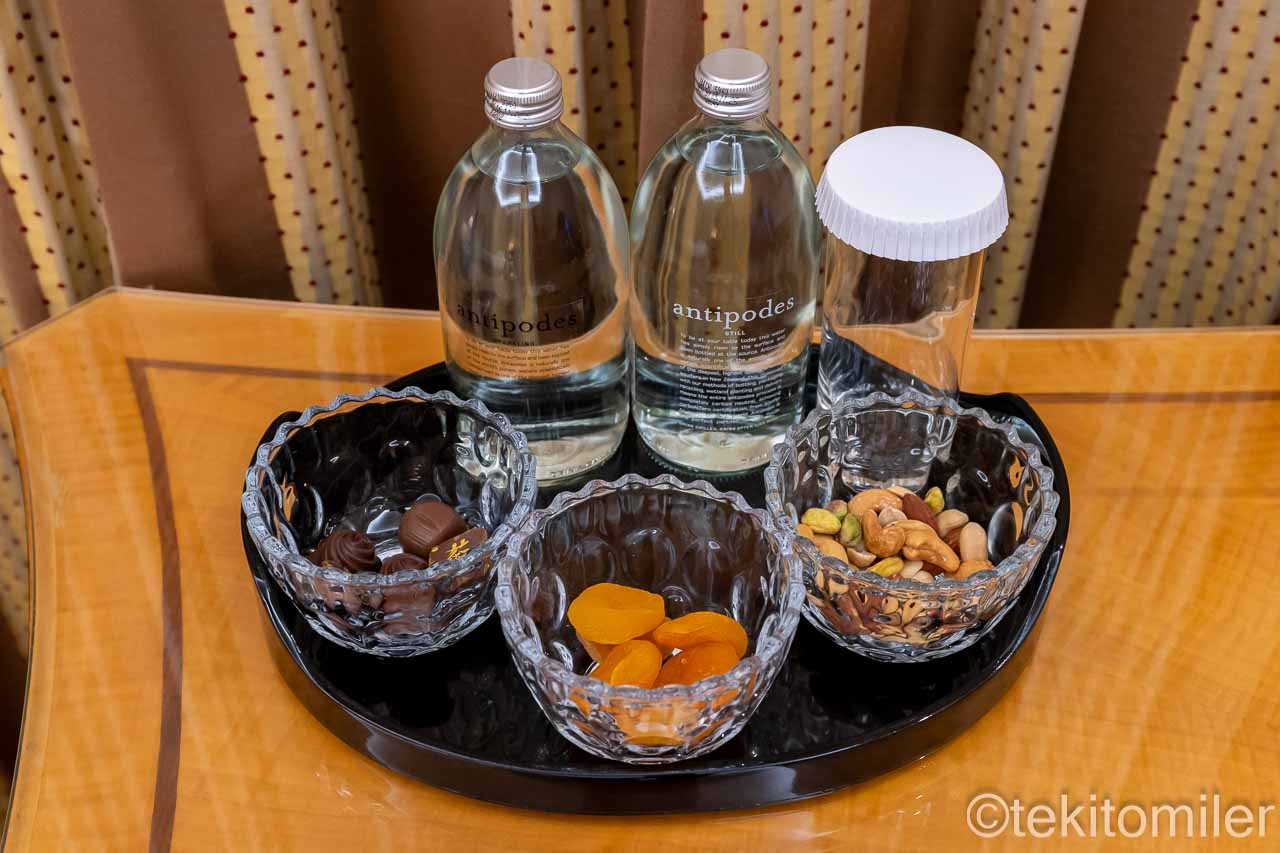 コンラッド香港 エグゼクティブルームのウェルカムギフト