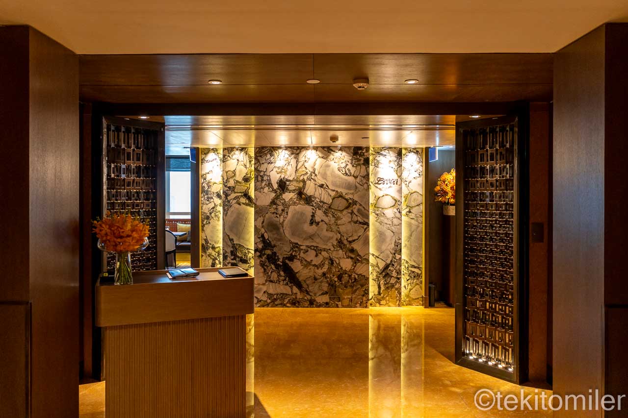 コンラッド香港エグゼクティブラウンジのエントランス