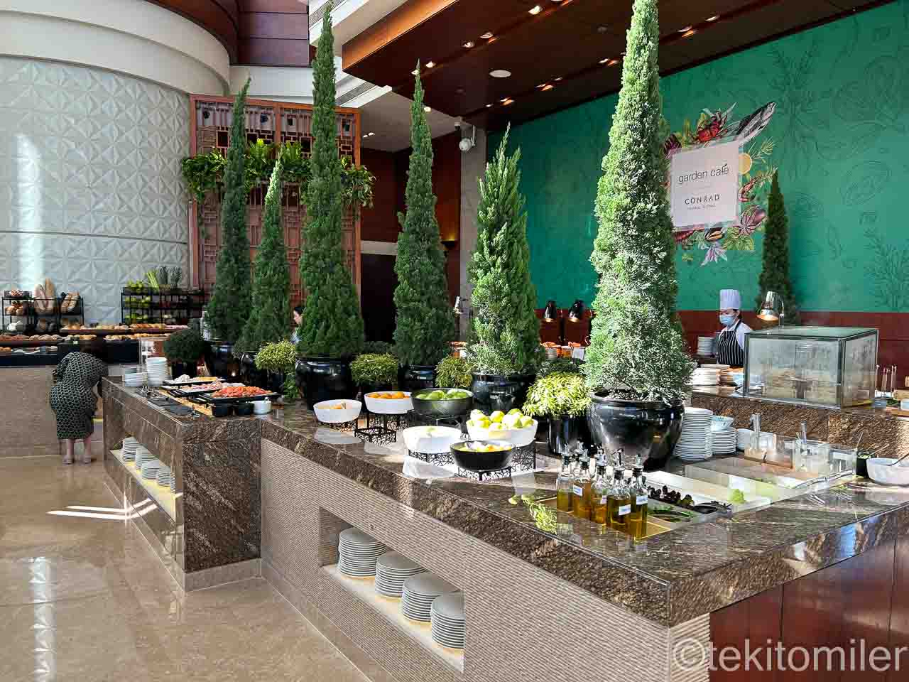 コンラッド香港 朝食ビュッフェカウンター