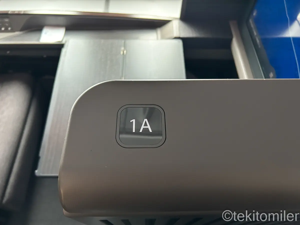 A380ファーストクラスの1Aの座席番号