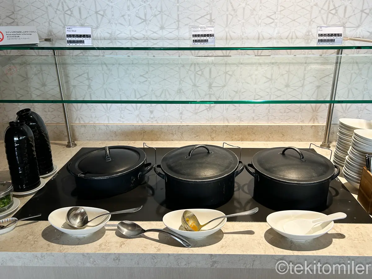 ホノルルのANAラウンジの料理