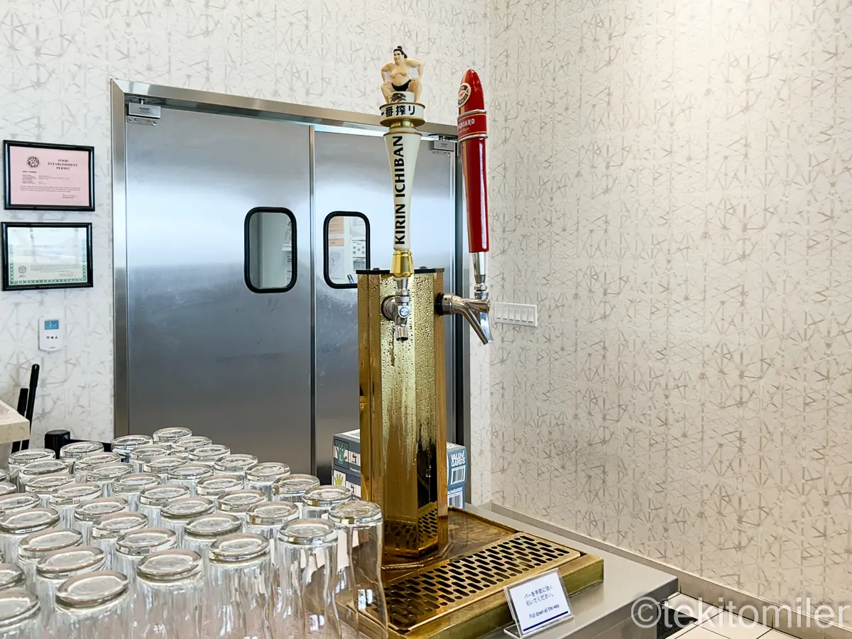 ホノルルのANAラウンジのビールサーバー