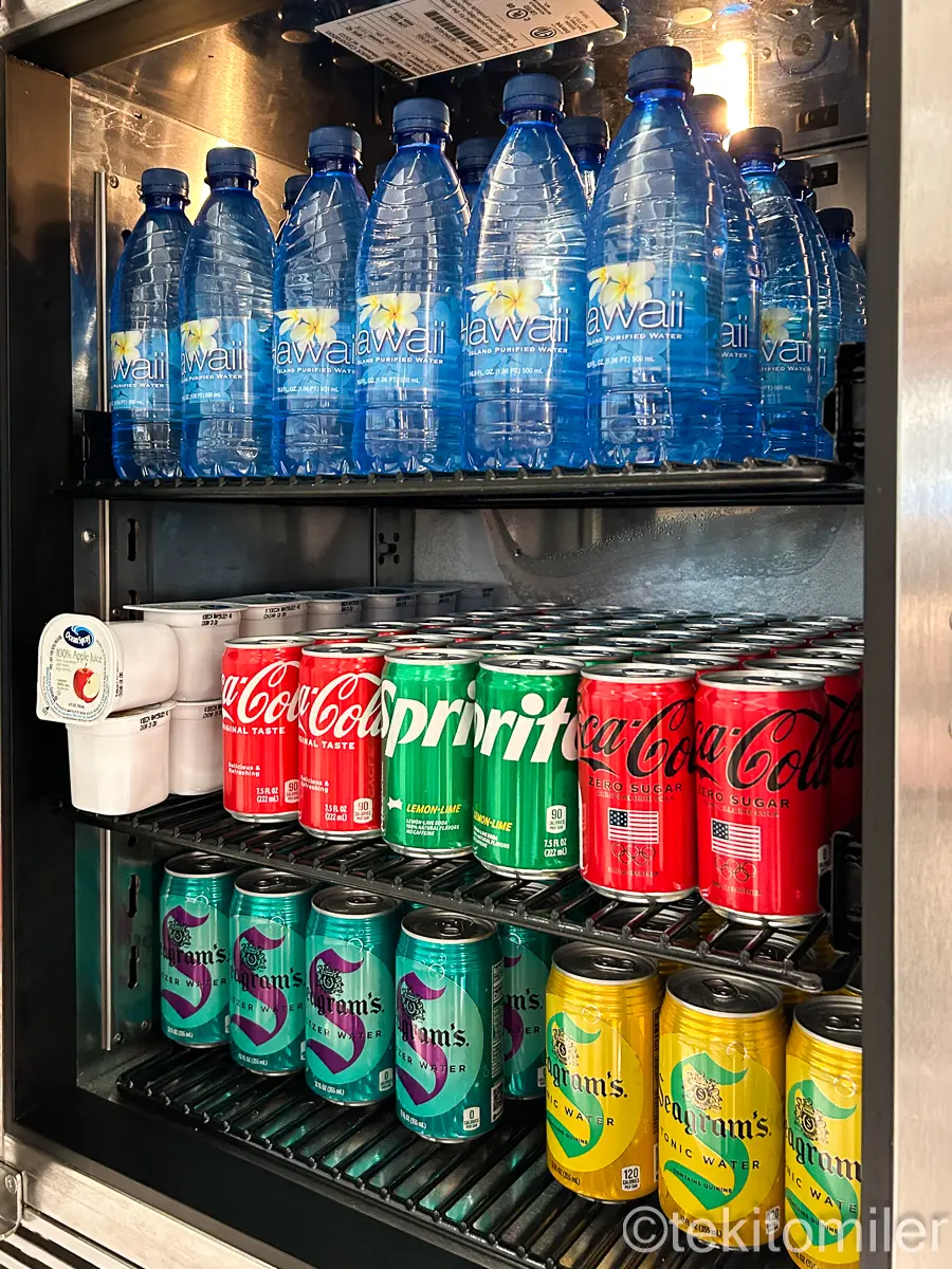 ホノルルのANAスイートラウンジのドリンク